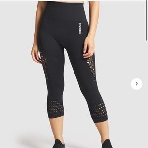Gymshark energy seamless black crop legging